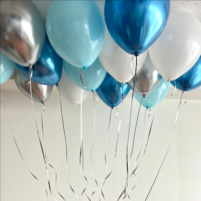 хром синий/серебро, пастель голубой/белый 15 шт.